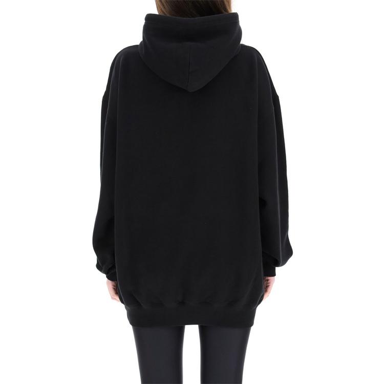 (WMNS) Balenciaga SS21 Logo Cotton Hoodie Black Women's 578135TJV851070