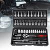 46 Pcs Car Repair Tool Kit Generic Socket Ratchet Torque Wrench Set Screwdriver Drive Socket and Bit Set with Storage Case