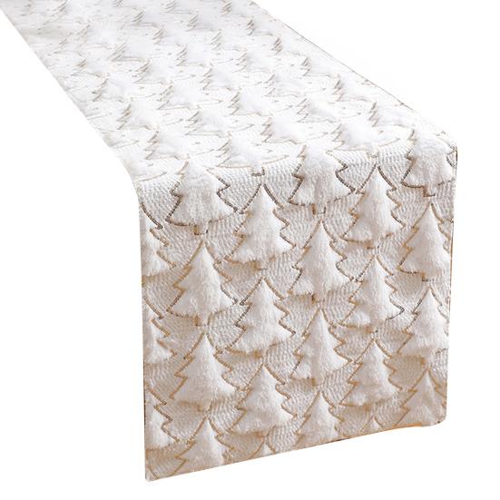 Рождественская скатерть-дорожка 3D Рождественская елка Скатерть-дорожка Утолщенная Скатерть с пайетками для праздничного дома