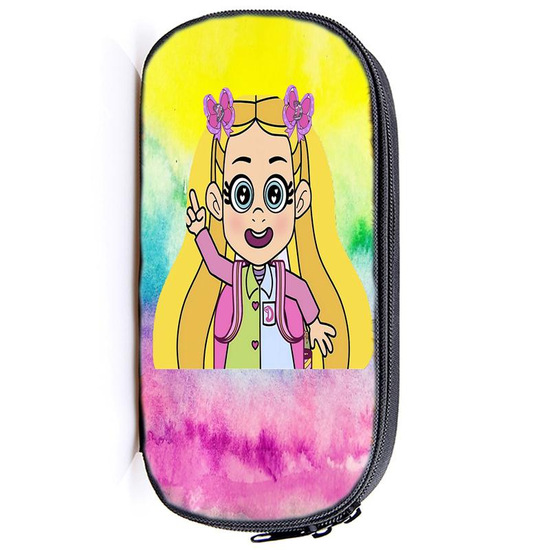 Детский пенал с изображением Дианы и Ромы для девочек, милый кавайный пенал для хранения карандашей, детская сумка для ручек, канцелярская коробка, школьные принадлежности для школьников