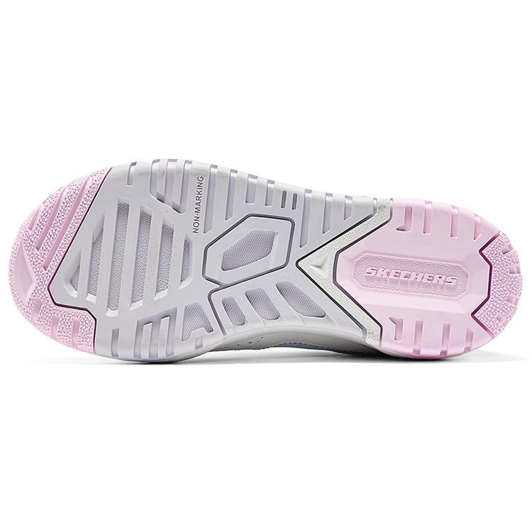 Skechers Детские уличные кроссовки для девочек, ретро-мода, легкие, нескользящие, прочные, низкие, детские кроссовки, белый, серый, розовый, 310230L-WMLT