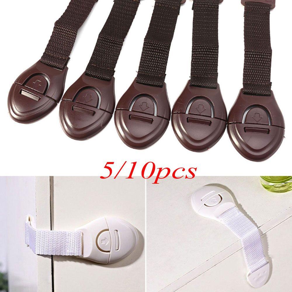 5/10pcs Kids Drawers Cabinet Wardrobe Cupboard Lockstitch Security Latches Safety Lock