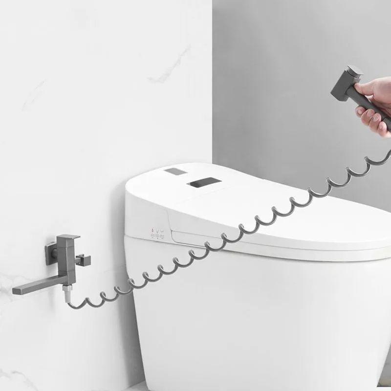 Gun Gray All Copper Bidet Shower Faucet Muslim Toilet Hand-held Wall-mounted Mop Pool Cold Water Faucet Bidet Sprayer Faucet