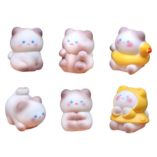 Миниатюрная фигурка кошки из смолы, микро-статуэтка мультяшной кошки, крошечные животные, поделки для DIY, моховый пейзаж, кукольный домик, декор для сада, топпер для торта на день рождения