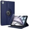 Case + Tempered Glass - BOOLING - for iPad Air 11" 2024/2025 - 360° Rotating Case - Navy Blue