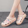 Новые милые белые сандалии женские плоские модные летние сабо женские сандалии на платформе нескользящие садовые сандалии женские 2024 без застежек