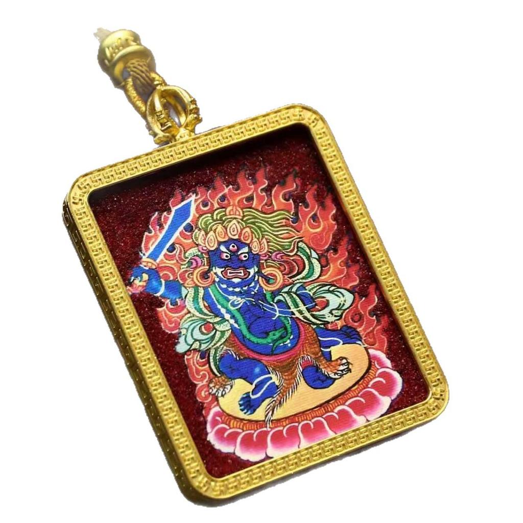 Тибетская ручная роспись Тханка: Минеральный пигмент Зодиак и Восемь Божеств-Хранителей