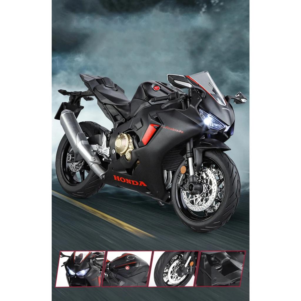 New 1/9 Honda CBR1000RR Alloy Die Cast Motorcycle Model Vehicle Collection Sound and Light Off Road Autocycle Toys Car