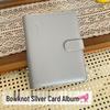 Нишевый А5 биндер для серебряных карточек в стиле Xiaohongshu: Кожаный альбом с 4 карманами для хранения фотографий Instax и маленьких карточек