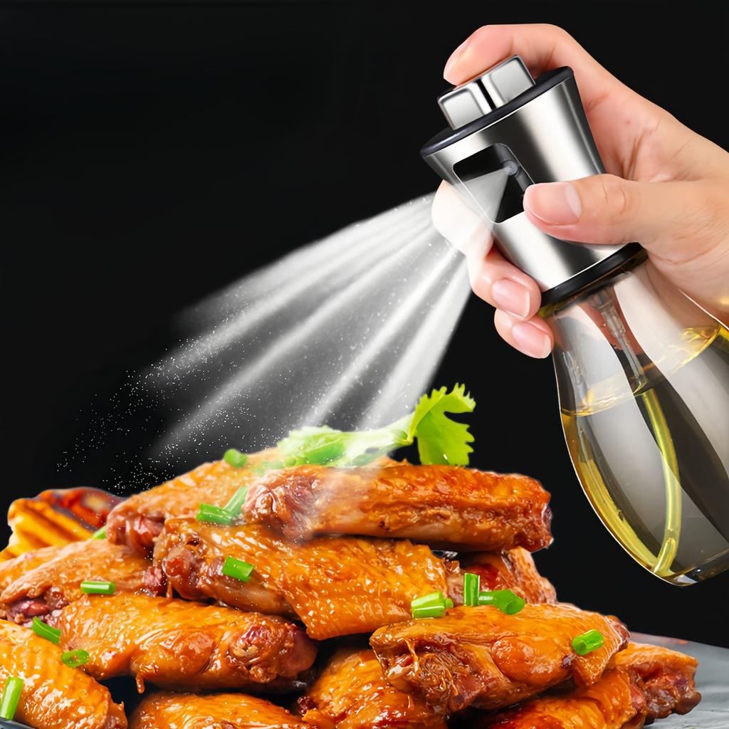 Kitchen Oil Kettle Spray Sprayer Oil, Vinegar, Sauce Glass Dispenser Bottle 200 Ml Capacity