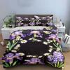 Purple irises, daisies, hyacinths. Bedding sets Duvet cover sets Duvet covers Pillowcases(1* Duvet Cover 2* Pillowcases without duvet insert)