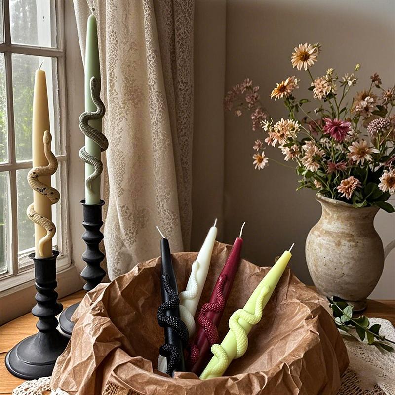 1 шт. Длинные ароматические столбовые свечи, уникальный подарок в форме змеи, 23,3x3,3 см