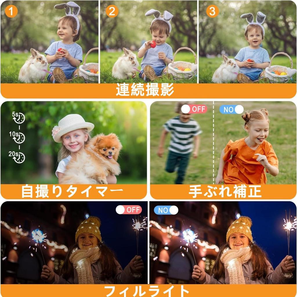 68MP Compact Digital Camera with 4K Video Recording, Autofocus, Close-Up Photography, 3.0-inch Large Screen, 16x Zoom, Image Stabilization,