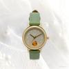 Fieldwork Analog Watch with Leather Animal Soft and Women's Strap, Watch, Kiwi, Round, Green, JN035-3