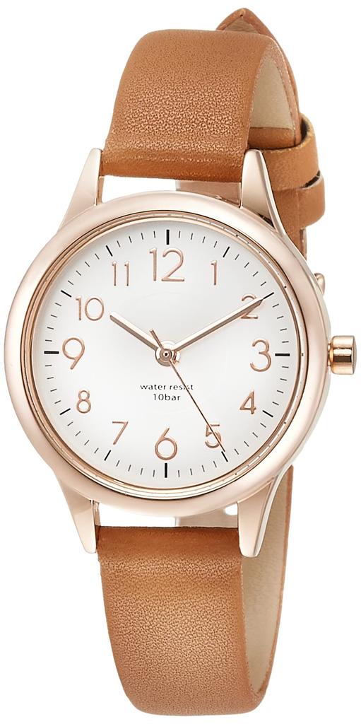 [Fieldwork] Waterproof Juvia Analog Leather Strap ST257p-4 Women's Brown