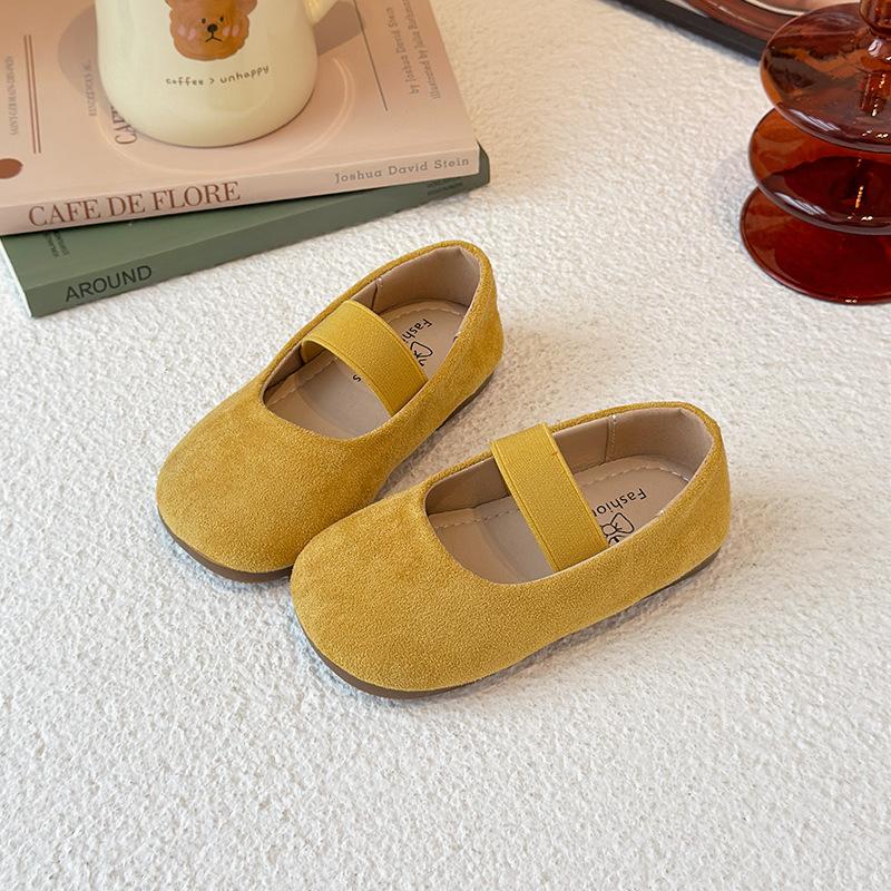 Туфли для танцев для девочек Слипоны Детские мокасины Однотонные конфетные цвета Ins Трендовые 2025 Новые туфли-балетки для девочек Мягкая подошва Круглый носок