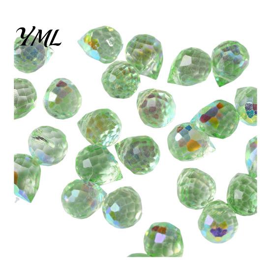 Wedding Craft Accessories Faceted Teardrop Glass Beads, Water Drop Loose Spacer Top Drilled Crystal Beads for Sun Catcher, DIY Necklace Bracelet