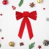 Рождественский красный тканевый бант, большой многоразовый DIY, рождественская елка, подарочная коробка, украшение венок, праздничный бант, товары для вечеринок