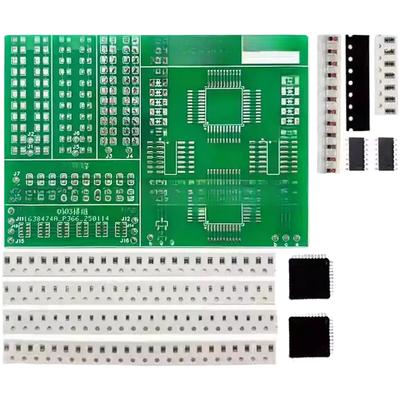 Набор для практики пайки SMD с 106 компонентами, включая LQFP 44 и 14 микросхем, для практического улучшения навыков в электронике