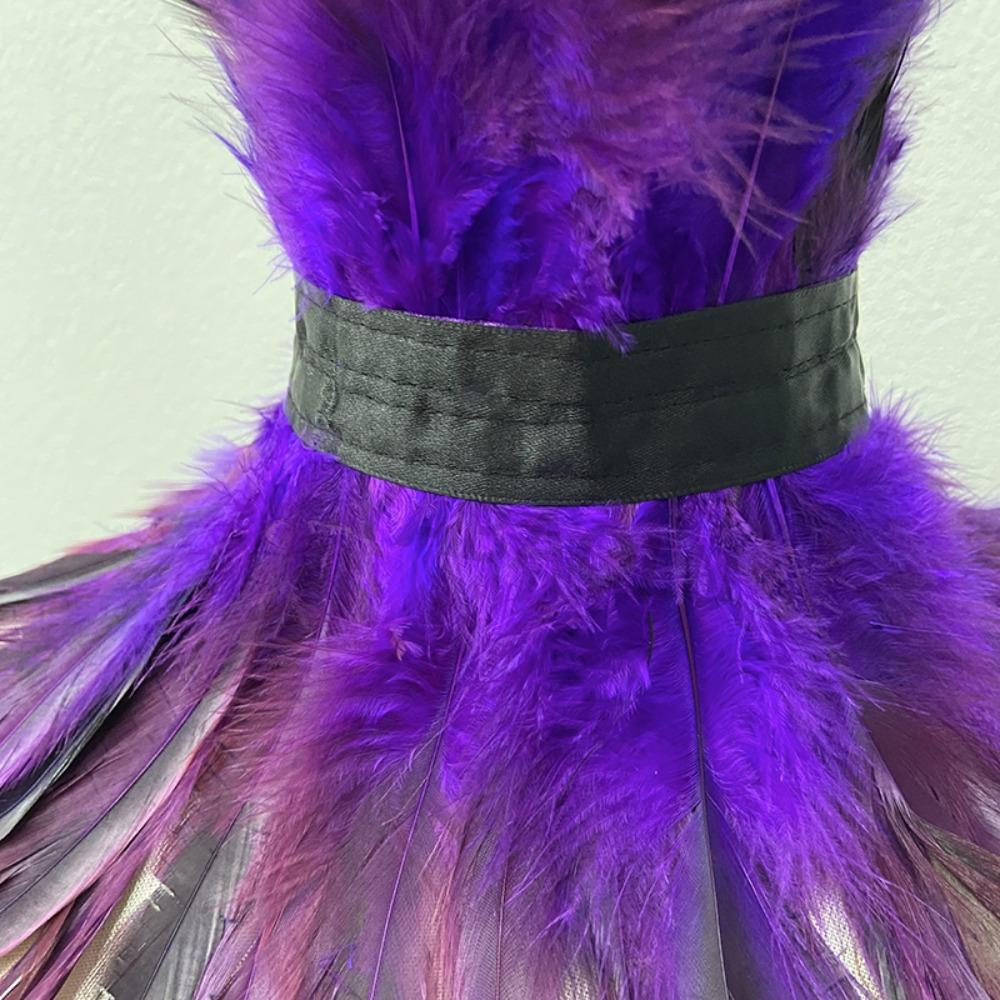 Women Cosplay Accessories Halloween Decor Gothic Clothes Feather Scarf Fur Shawl