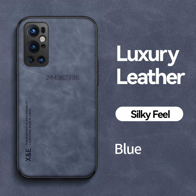 Leather Magnetic Shockproof Case For OnePlus 9 Pro 9RT With Metal Plate Protective Cover Silicone Soft Phone Shell Leather Case