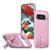 For Google Pixel 10 Pro XL Magnetic Case Kickstand Grid Texture TPU PC Phone Back Cover