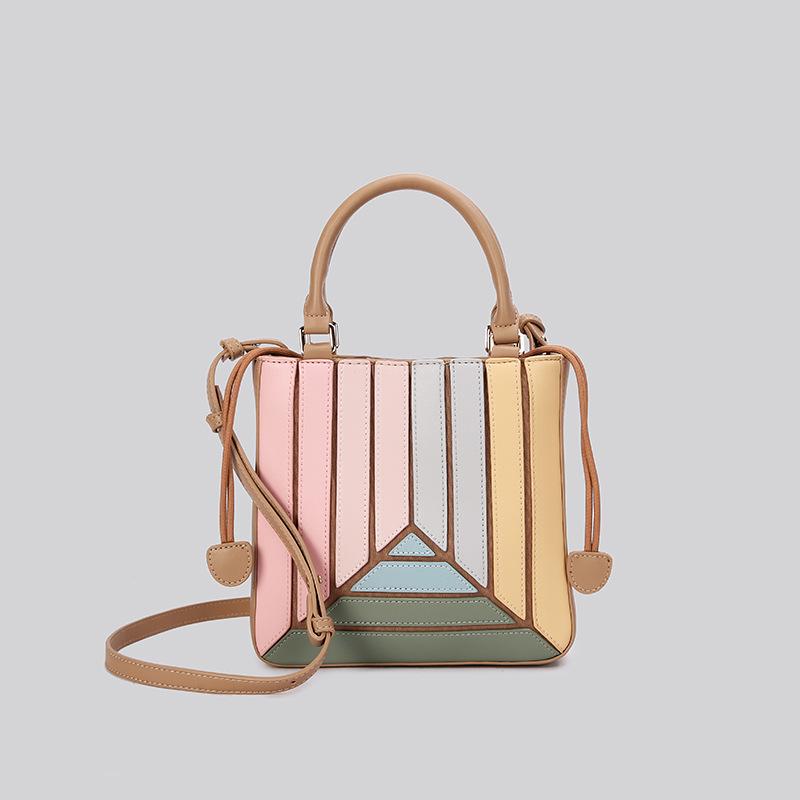 Трендовая сумка через плечо и мессенджер 2025 года с контрастной строчкой - Стильная плиссированная сумочка для женщин