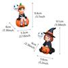 2pcs pumpkin witch sisters flowers, creative Halloween garden micro landscape scene layout, witch holding balloons, family gifts
