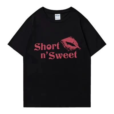 Новое в Sabrina Carpenter Sweet Fashion Y2k Футболка Мужская Женская Оверсайз Милые Футболки с Коротким Рукавом Унисекс 100% Хлопок Одежда