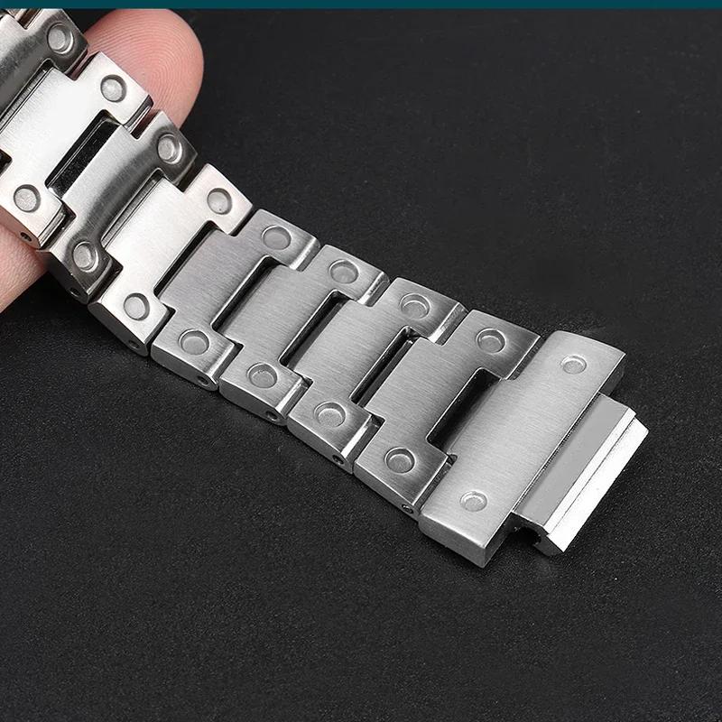 Прочный ремешок для часов из нержавеющей стали для Casio G-Shock GWM5610 DW5600 GW-5000 G-5600 GA2100 GM5600 GM2100 Мужской 16 мм Ремешок для часов