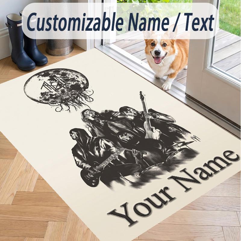 Custom Text Sleep Token Pattern Floor Rug Soft Indoor Carpet Mat Living Room Bedroom