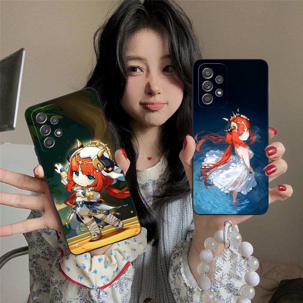 Игровой чехол GI Nilou Матовый ТПУ для мобильного телефона Samsung Galaxy M55 54 42 35 34 33 32 23 22 15 14 13 12 F55 5G Цветная крышка