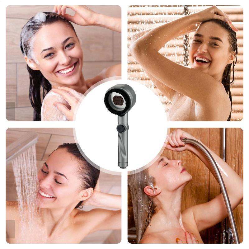 Душевая лейка с ручным управлением, 5 режимов распыления, дождевая душевая лейка со щеткой, душевая лейка для ванной комнаты, съемные головки для ванной комнаты