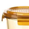 LOCK&LOCK Amber Round Tempered Glass Food Storage Container