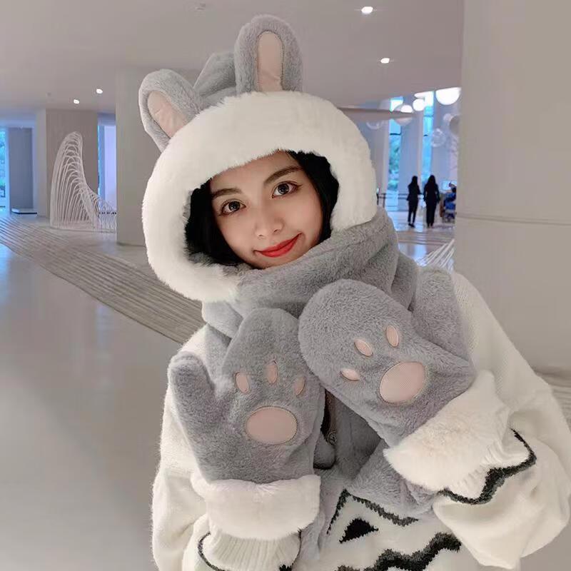 Women's Warm Winter Hat & Glove Set