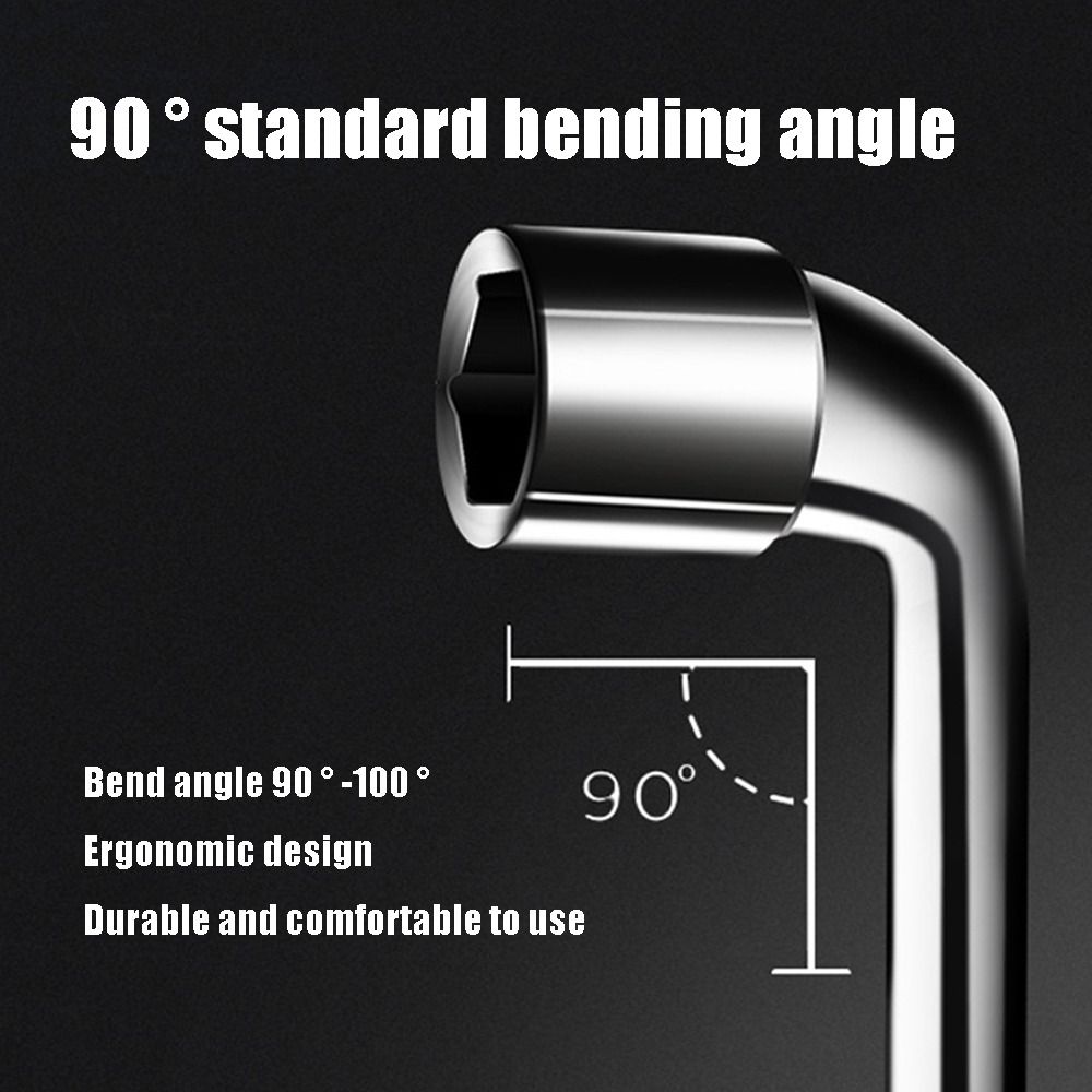 Good Resilience Multipurpose Car Repair Tool L-shaped Socket Wrench Hexagonal Spanner Hand Tool