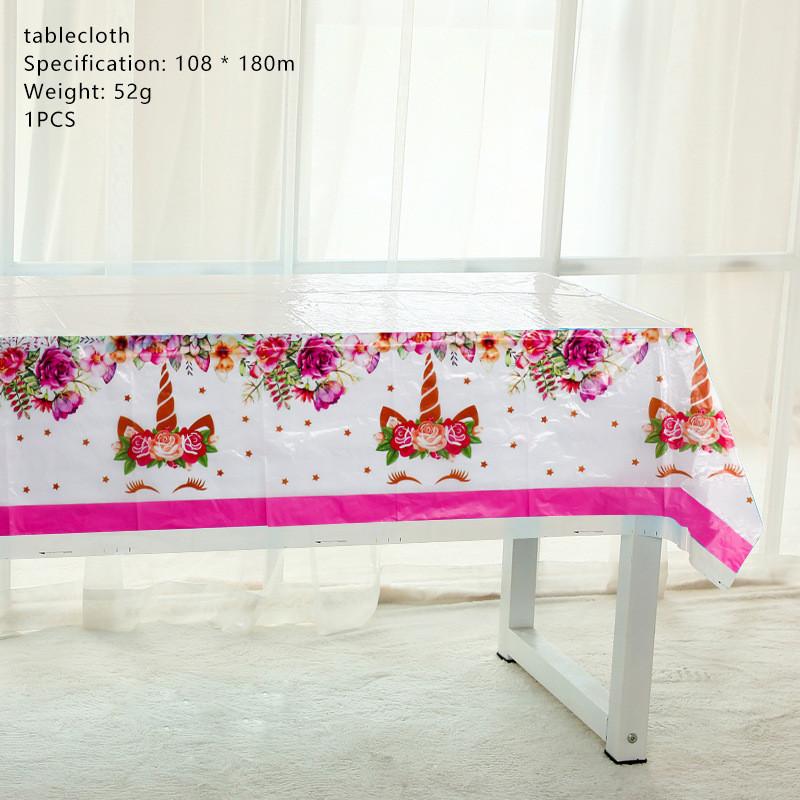 Венок Единорог Детские Принадлежности для Дня Рождения Зачарованная Посуда Чашки Тарелки Вилки Салфетки И Баннер