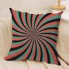 Optical Illusion Circular Radial Cushion Cover Soft Plush Fabric DoubleSided Printed Cushion Covers for All Seasons Home Decor