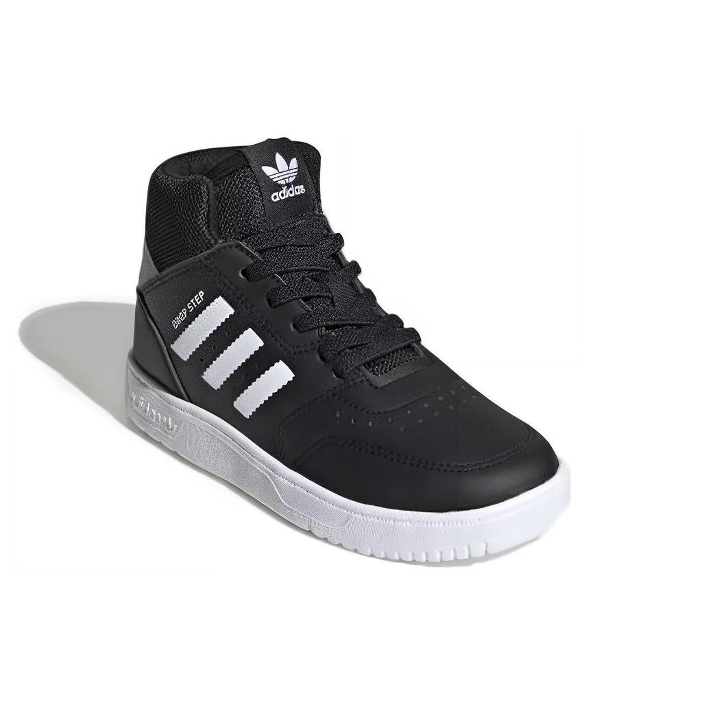 adidas Originals Drop Step 360 C Высокие Детские Скейтбордические Кроссовки Черно-Белые Дети Возрастом 3 7 Лет FV7548