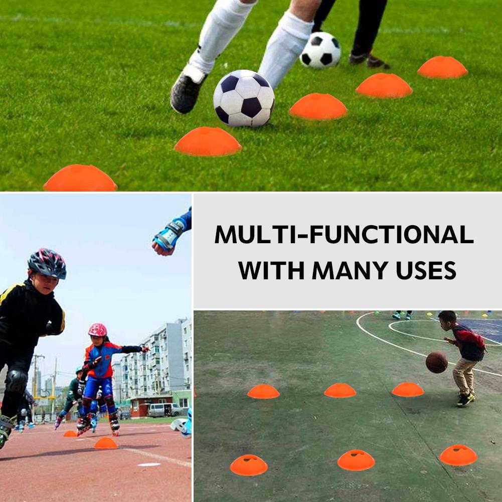 Комплект тренировочной лестницы для скорости и ловкости 12 регулируемых плоских перекладин и 10 конусов (Оранжевый Желтый) для Fo