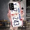 License New York Plate Number Soft Phone Case For Samsung Galaxy S22 S23 S24 S25 Edge S26 Ultra S20 FE S21 Plus + Fundas Coque G