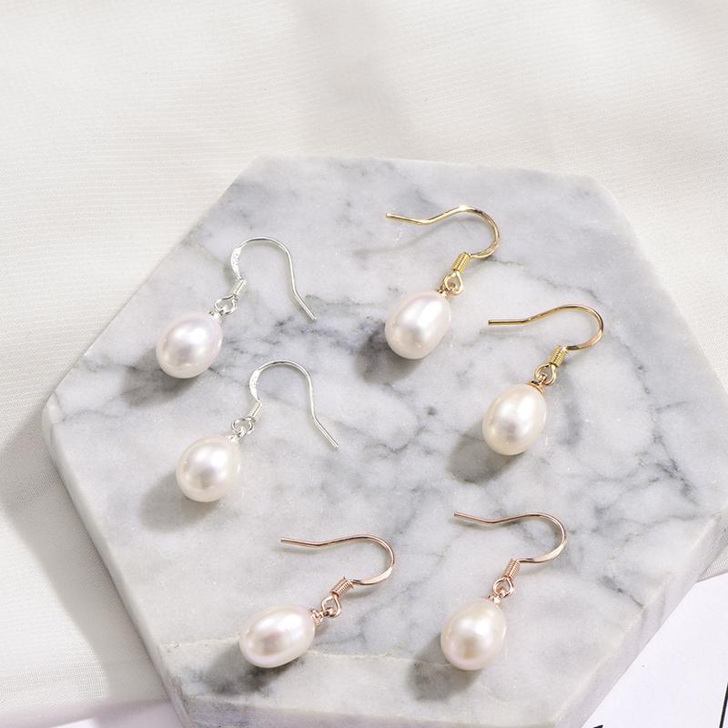 Natural Freshwater Teardrop Pearl Earrings Drop Dangle Earrings for Women Fashion Jewelry boucle d’oreille Earings Brincos