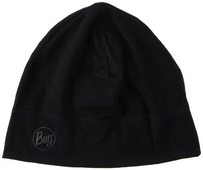 BUFF Мериносовая легкая шапка 214980 ОДНОТОННАЯ ЧЕРНАЯ (24,5×23 см / примерно. 21 г)