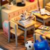CRESYMME Dollhouse Miniature Kit Wooden 3D Puzzle DIY Handmade for Adults (After School Memories)