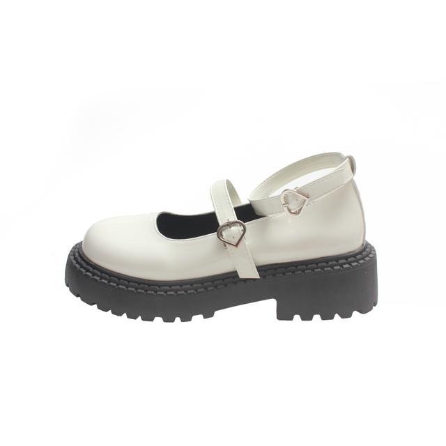 Туфли Лолиты на платформе, женские осенние тенденции, черные туфли из искусственной кожи с милой металлической пряжкой, лоферы Мэри Джейн для девочек, обувь для школьной формы