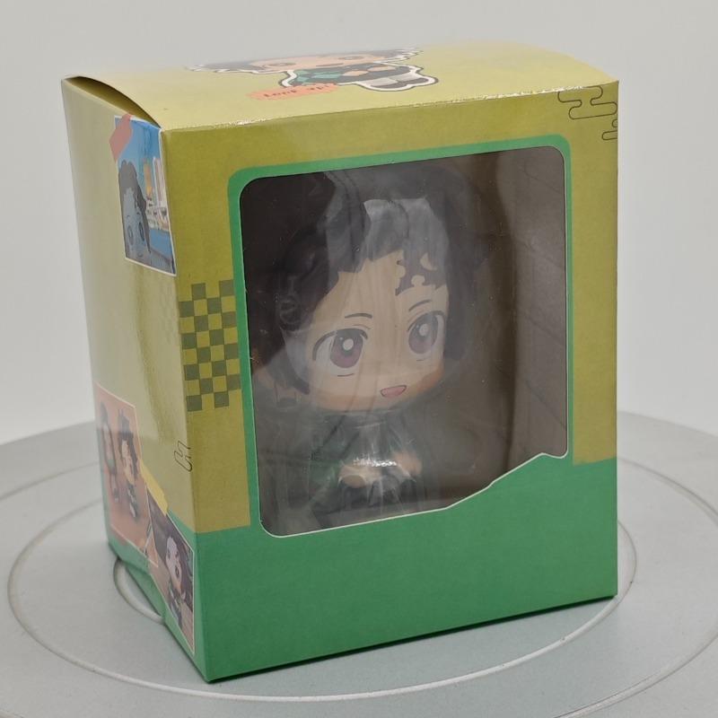 Inosuke Tanjiro Shinobu Giyu Zenitsu Muichiro Chibi Sitting Figure Demon Slayer Kimetsu No Yaiba PVC Anime Model Cute Toys Gifts