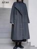 Свободное однотонное лоскутное элегантное индивидуальное пальто SMH1014