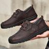 Мужская натуральная кожа ретро большого размера сверхлегкая повседневная обувь ручной работы мужские высокие ботильоны
