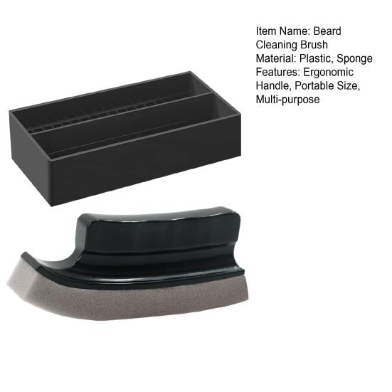 Щетка для чистки бороды с эргономичной ручкой, портативная мужская губка для стрижки бороды, настольный очиститель для бороды, инструменты
