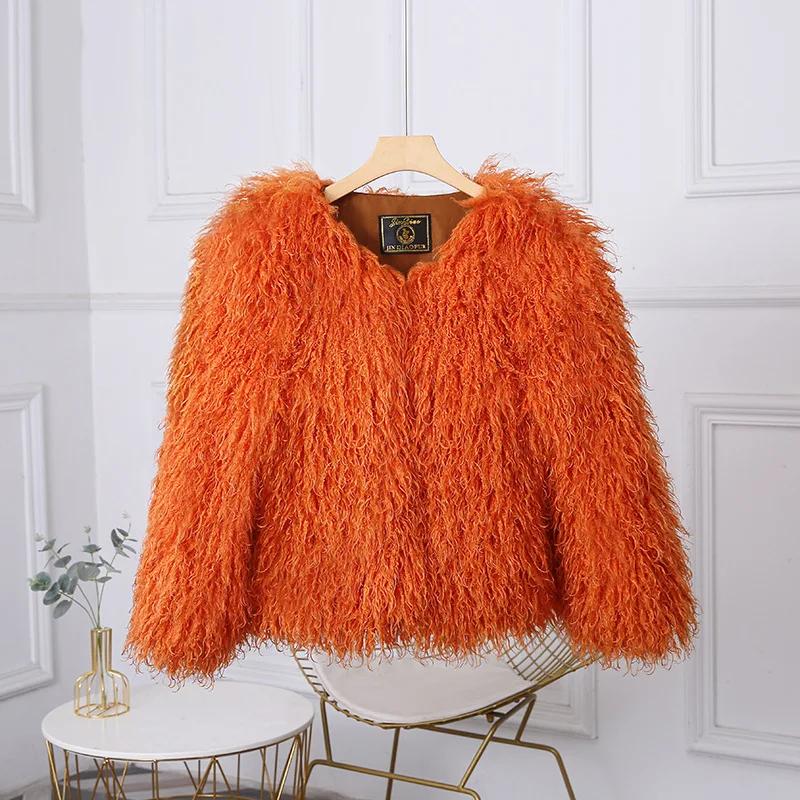 Fashion Luxury Cropped Faux Fur Coat Women's Winter Ins Hot Fluffy Short Faux Fur Jacket Street Style Warm Outwear
